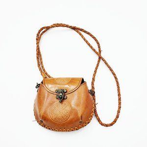 Small Genuine Leather Crossbody Coin Purse